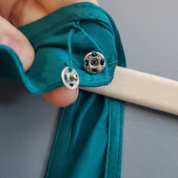 Peacock Green Silk & Lace Tracy Reece Dress Sz 6 - Picture 11 of 12